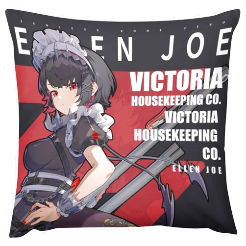 PLAYDOM Zenless Zone Zero Billy Kid VonLycaon Nicole Demara Ellen Joe,18 * 18 inch- Throw Pillow Decor for Home Sofa Bedding (Ellen Joe)