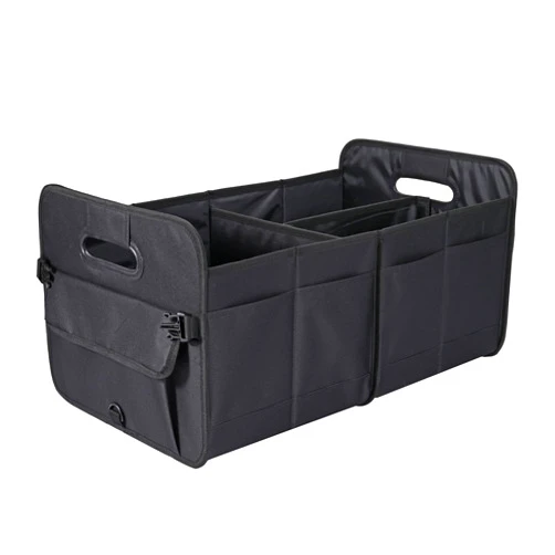 AOKJOY Car Trunk Organizer Car Storage Organizer Collapsible Multi Compartment Car Organizer Adjustable Straps Car Organizer for SUV(Black)