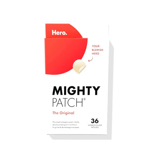 Mighty Patch Hero Cosmetics Original Patch - Hydrocolloid Acne Pimple Patch for Covering Zits and Blemishes, Spot Stickers for Face and Skin (36 Count)