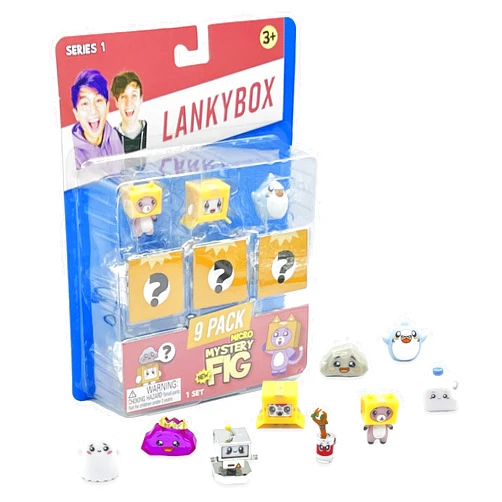 LankyBox Mystery Micro Figure 9 Pack, Collectible Mini Figures, Ultra-Rare Editions, Officially Licensed Merch