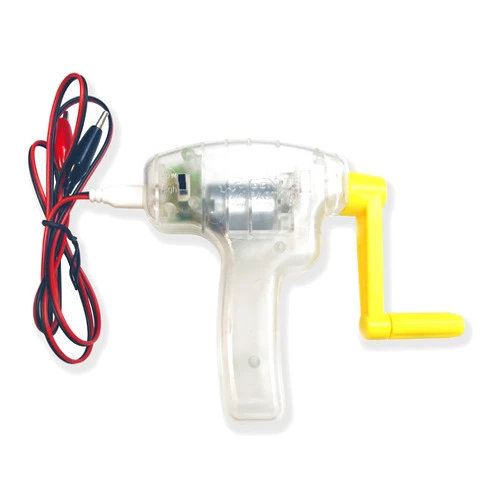 Genius Factory Deluxe Hand Crank DC Generator with High/Low Output Switch - Perfect for STEM Experiments Requiring up to 15V DC Current