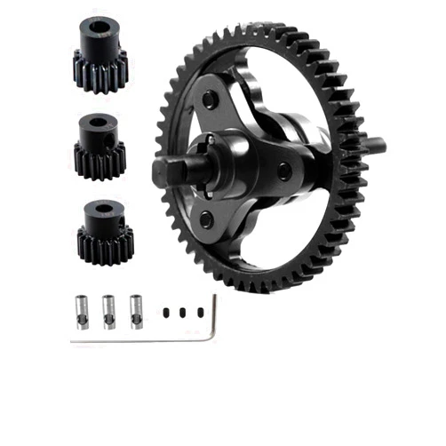 RCMYou Metal Slipper Clutch with 53T Spur Gear(32-Pitch) 15T/17T/19T Pinions Gear Upgrades Part for 1/10 Slash/Stampede/Rustler 4X4 VXL,Metal Slipper Clutch Hop Ups Replace 6878,Black