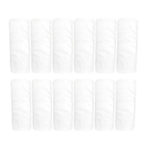 ALVABABY 12pcs Microfiber Inserts,Soft Cloth Diaper Liner,3-Layer Absorbent Inserts,Reusable for Baby Cloth Diapers 12T