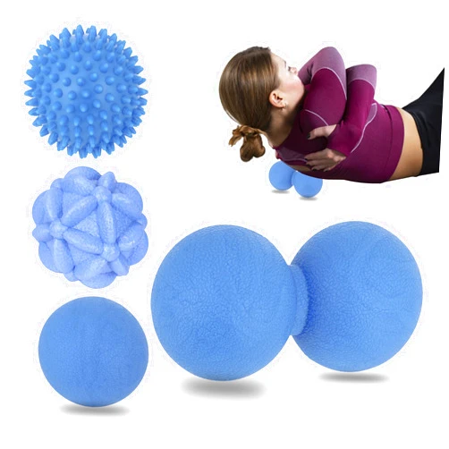 QLDT Peanut Massage Ball,Physical Massage Therapy Ball Set,Lacrosse Massage Ball for Myofascial Release,Double Massage Ball,Yoga Deep Tissue Massage,Foot Plantar Fasciitis Acupoint Massage Pain Relief