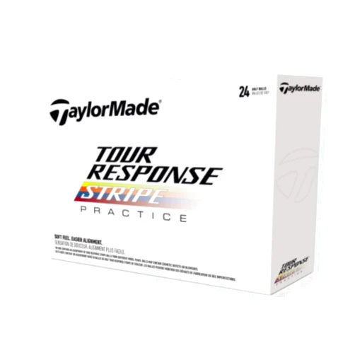 TaylorMade Golf Tour Response Stripe Practice Ball 24 Ball Pack