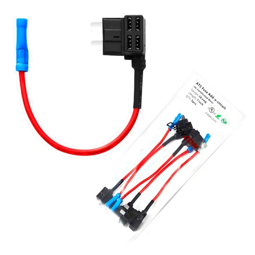 CHANZON [UL Wire] Chanzon 5pcs 16awg Add-a-Circuit Fuse Tap Adapter ATC/ATO/Standard Fuse Holder for 20A Fuse Automotive Car Motorcycle