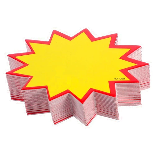NUSITOU 300pcs Writable Price Labels 5x7cm Supermarket Blank Price Tags Retail Display Signs for Store Pricing