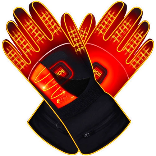 Rabbitroom Electric Heated Gloves for Men and Women,7.4V Upgraded Rechargeable Battery Motorcycle Gloves,Touchscreen Winter Must Have Thermal Gloves Hand Warmer Raynaud's&Arthritis