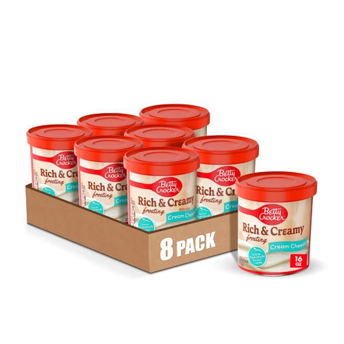 Betty Crocker Gluten Free Rich and Creamy Cream Cheese Frosting, Easter Treats, 16 oz (Pack of 8)