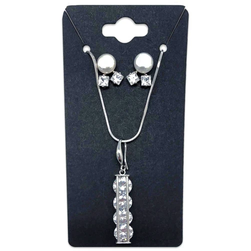 TheDisplayGuys For Your Modern Living 500-Pack Flat 2x4 Pre-Punched Hanging Jewelry Earrings & Necklace Display Cards (Black Kraft Paper)