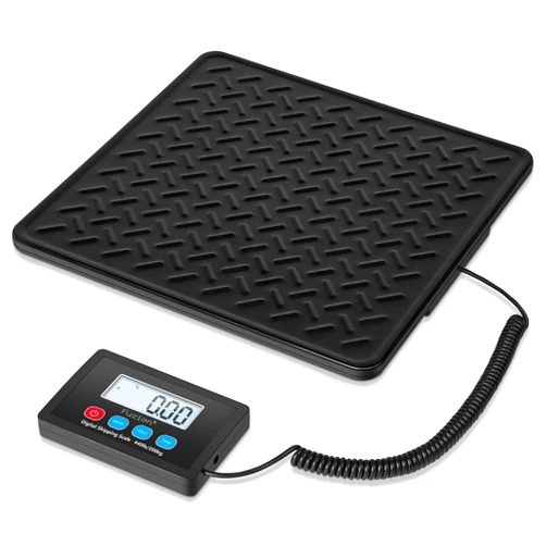 Fuzion Shipping Scale, 440lbs x 10g High Accuracy Digital Postal Scale, Durable Alloy Steel Platform, Heavy Duty Scale for Packages, Postage, Luggage, Battery and AC Adapter Powered