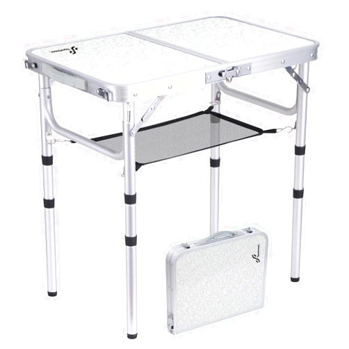 Sportneer Folding Camping Table, Adjustable Height Small Folding Table Portable Camp Tables (23.6