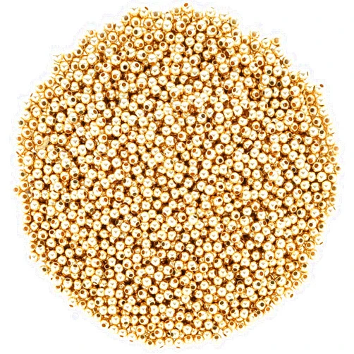 DECYOOL Loose Ball Beads, 1200Pcs 4mm KC Gold Spacer Beads Seamless Smooth Round Beads for Bracelets Jewelry DIY Crafts Making