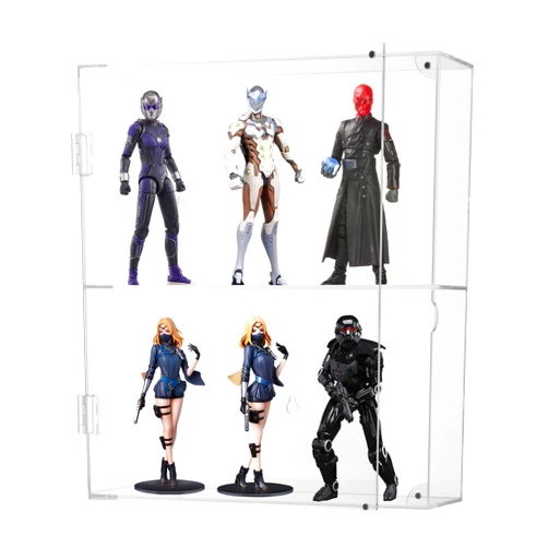 Kitguard Clear Acrylic Action Figure Display Case,Wall Mounted or Desktop Dustproof Display Cases for Collectibles