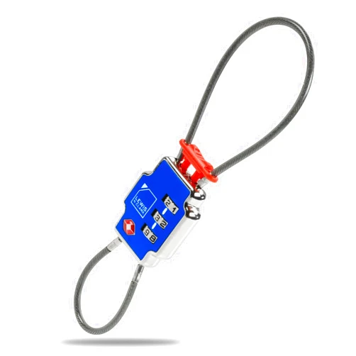 Lewis N. Clark Lewis N Clark 3X Security Lock TSA Luggage Locks for Suitcases, Carry On, Laptop Bag, Set Combo to Create Secure Padlock for Travel, Vacation, Business, or Backpacking, Blue, 1 Pack