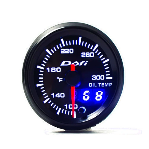 Halyouniup 2 inch Oil Temperature Gauge with 7 Color Apply to Common car Digital Display Gauge 52mm Auto Gauge and Auto Meter Gauge