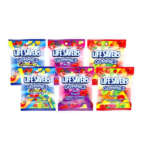 Life Savers Collisions Gummies Variety Pack (2 Flavors in 1, 5 Flavor, & Wild Berry) (Pack of 6) Variety Pack