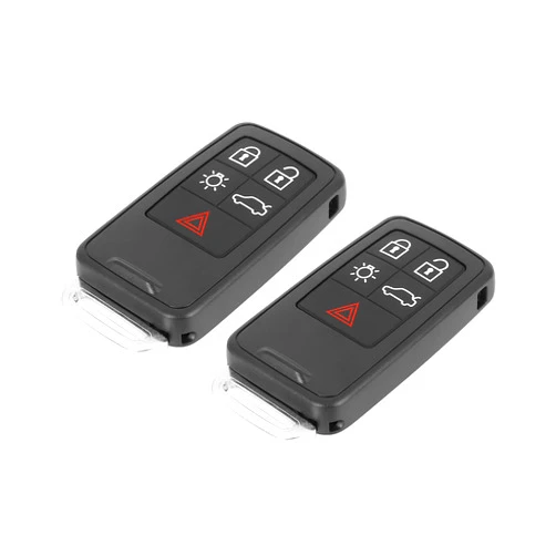 X AUTOHAUX 2pcs Car Keyless Entry Remote Key Fob Shell Case for Volvo XC60 XC70 S80 S60 5 Key Button PG788A Black