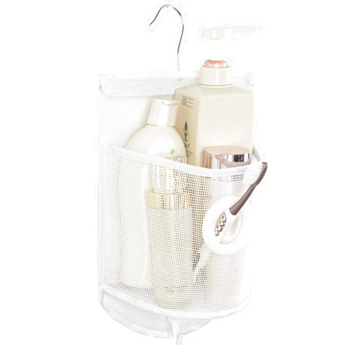 ALYER Small Hanging Mesh Shower Caddy,Series Toiletry and Bath Accessories Organizer (White)