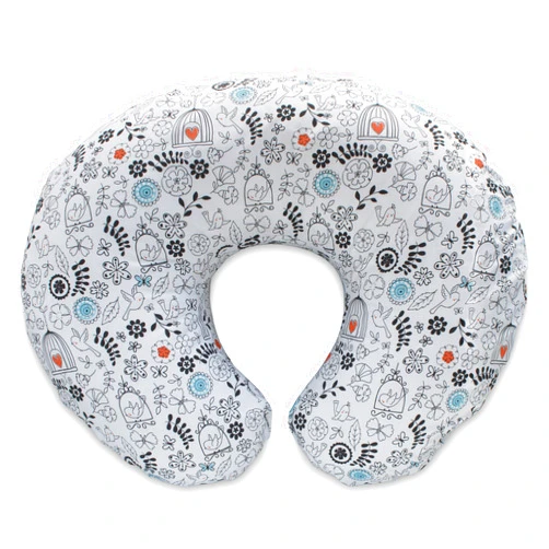 Boppy Nursing Pillow Original Support, Doodles, Ergonomic Nursing Essentials for Bottle and Breastfeeding, Firm Fiber Fill, with Removable Nursing Pillow Cover, Machine Washable