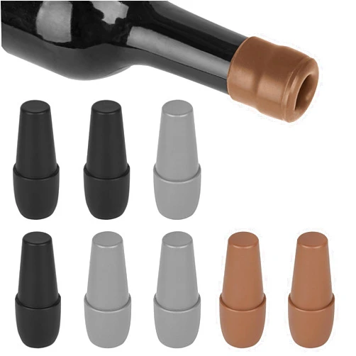 YiRayon 9 Pcs YiRayon Wine Bottle Stoppers, Reusable Silicone Wine Seal Stopper Unbreakable Wine Corks Beverages Beer Champagne Red Wine Bottle Covers to Keep Wine Fresh