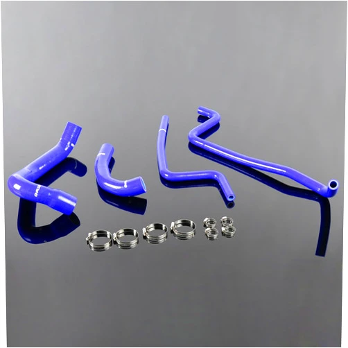 HaoTang High Performance 3-Ply Silicone Radiator Heater Hose Clamps kit Compatible With Jeep Wrangler TJ 4.0L 1997-2001 Blue 4Pcs