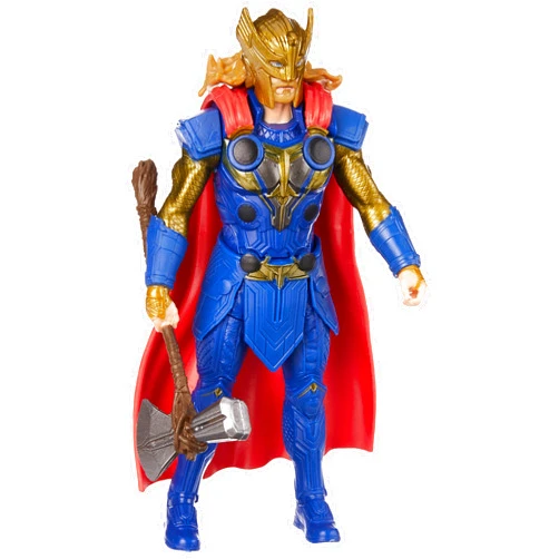 Marvel Studios' Thor: Love and Thunder Thor Toy, 6-Inch-Scale Deluxe Action Figure with Action Feature, Marvel Toys for Kids Ages 4 and Up