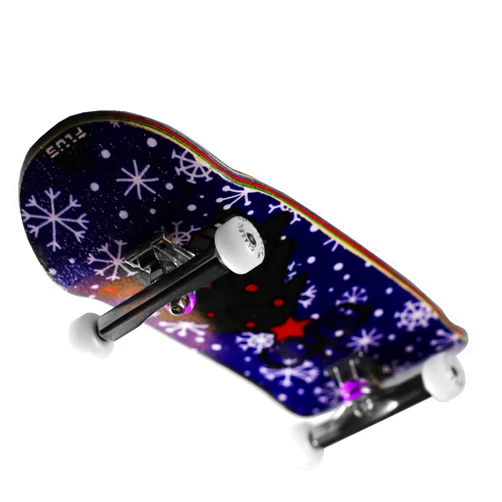 SOLDIER BAR Soldierbar Fingerboard Complete 6-Laye 35.5mm Deep Concace Handmade Maple Deck+ARK1 Truck+Ice Wheel(6-layer Handmade Maple Deck(Christmas Tree)