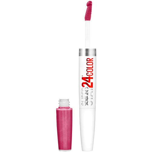 Maybelline Super Stay 24, 2-Step Liquid Lipstick Makeup, Long Lasting Highly Pigmented Color with Moisturizing Balm, Infinite Petal, Pink, 1 Count