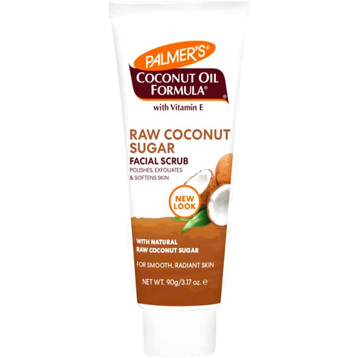 Palmer's Coconut Oil Formula Coconut Sugar Facial Scrub Exfoliator, Face Scrub to Gently Exfoliate Away Dirt and Dead Skin Cells with Chamomile to Soften & Calm, 3.17 Ounces (Pack of 1)