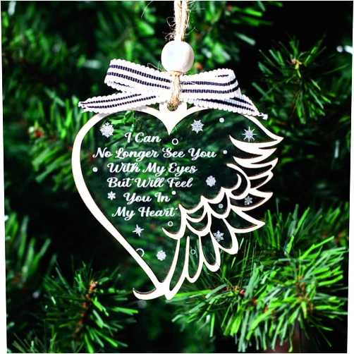 HONOCOOLS Memorial Wooden Hanging Christmas Ornament for Loved Ones (OCM004)