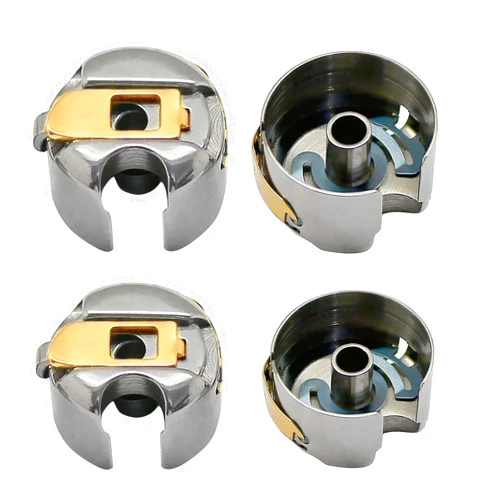 Fbshicung 4pcs Bobbin Case Compatible with Industrial Sewing Machine JUKI CONSEW Brother Singer Titanium Bobbin Case #BC-DB1-NBL
