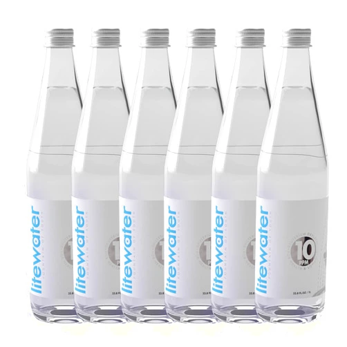 Litewater 10 ppm Deuterium Depleted Water (DDW) - Bottled Water - Pack of 6 (33.8 fl oz each) - Pure & Clean Natural Water - Recommended for Long-Term Use