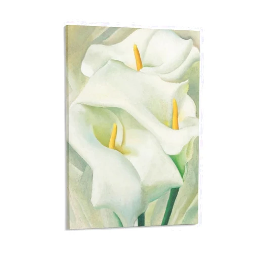 FENGCHENG Calla Lilies 1924 by Georgia Okeeffe Painting Print On Canvas Poster Scroll Wall Art Picture Family Home Decor Bedroom Decorative Posters 16x24inch(40x60cm)