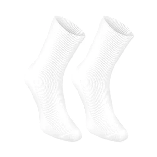 Rainbow Socks - 1 pair of DIABETIC Elastic Cotton Socks for SWOLLEN FEET, White S