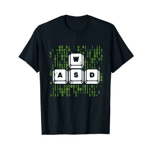 Gamer Shirts Video Gaming Boys Men Girl Kids Gift PC Gamer WASD Funny Computer Gaming Boys Kids Men Youth Teen T-Shirt