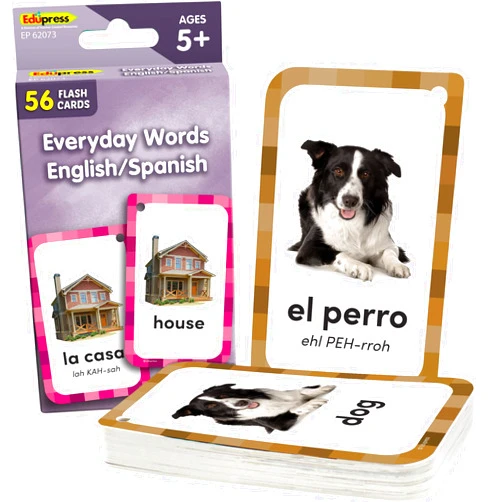 Teacher Created Resources Everyday Words English/Spanish Flash Cards (EP62073)
