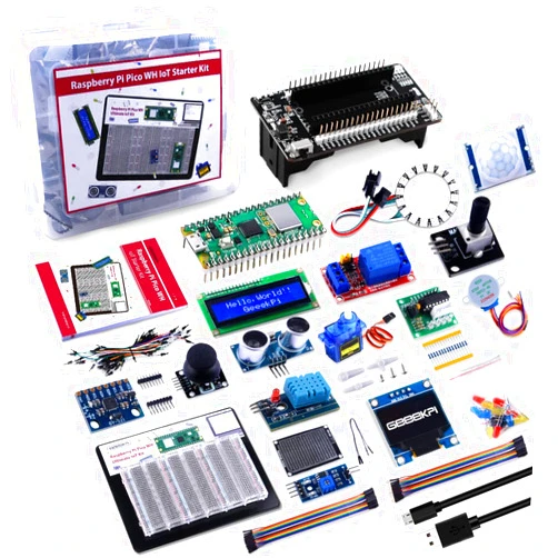 GeeekPi Ultimate Kit for Raspberry Pi Pico W with Headers, Detailed Tutorials, Project Examples, Various Items for MicroPython Programming