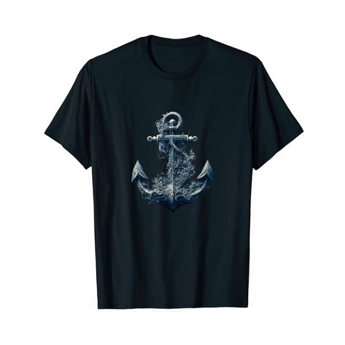 Segeln Kapitän Meer Boot Taufe Geschenk Anker Nautical marine anchor for boat owners T-Shirt