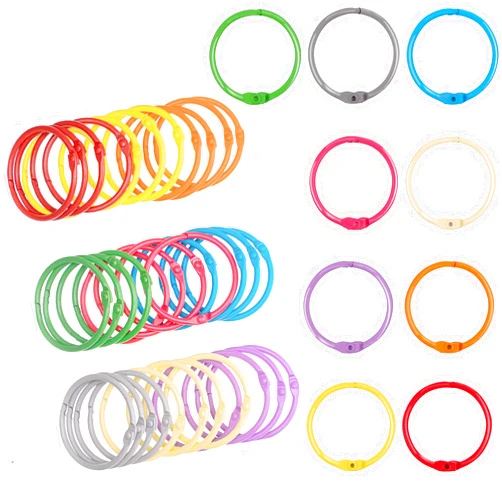 Antner 36PCS Metallic Loose Leaf Binder Rings 1 4/5