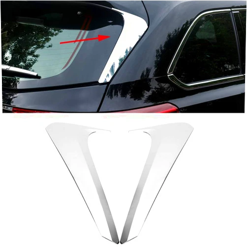 Senzeal ABS Chrome Rear Window Side Spoiler Wing Trim Cover for Toyota Highlander 2014 2015 2016 2017 2018 2019