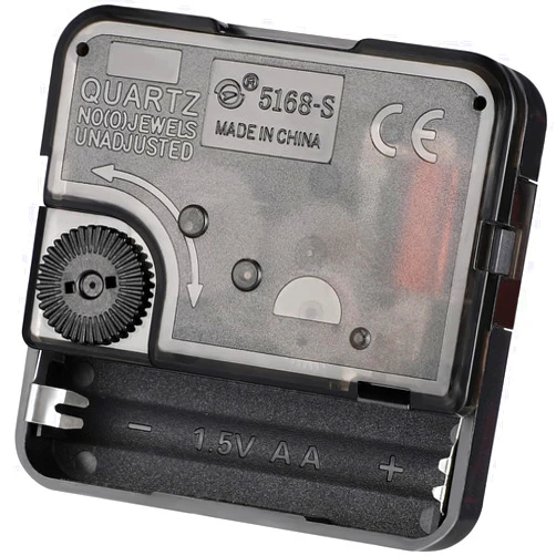 SUPVOX Quartz Clock Movement Replacement, High Torque Battery Operated Clock Mechanism for Wall Clocks with Second Hand, DIY Repair Parts, 8mm Non-Threaded Shaft
