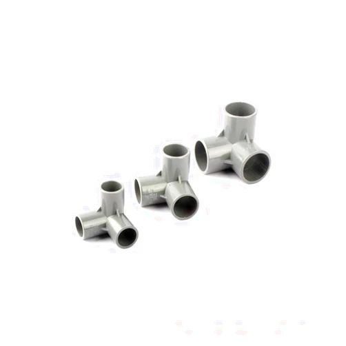 TZSMONESY PVC Pipe Fitting Coupling Connector 10pcs PVC 20mm, 25mm, 32mm, 40mm, 50mm Tee Connector Four Five Six Way Joints Garden Irrigation Pipe Adapter Hose Fittings DIY Tools Conduits(3 Way Connector,40mm)