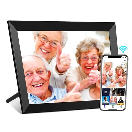 APOFIAL Digital Picture Frame 10.1 Inch WiFi Digital Photo Frame,1280 * 800 HD IPS Touch Screen Smart Cloud Photo Frame, to Share Photos Or Videos Remotely Via APP Email (Black)