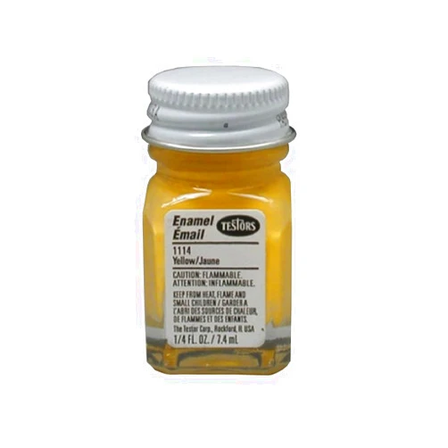 Testors Enamel 1/4 Oz Bottle Yellow