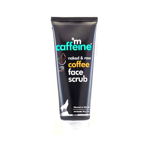 mCaffeine Naked and Raw Coffee Face Scrub - Face Cleanser Improves Texture - Face Exfoliator Refines Even Rough Skin - Normal to Oily Skin - 3.5 oz