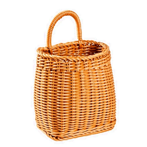 Angoily Woven Basket, Hanging Wicker Basket with Handle, Hand-Woven Storage Basket Wall Flower Basket Vase Organizer Rattan Box Willow Planter for Farmhouse Decor, Flower Girl Baskets for Weddings