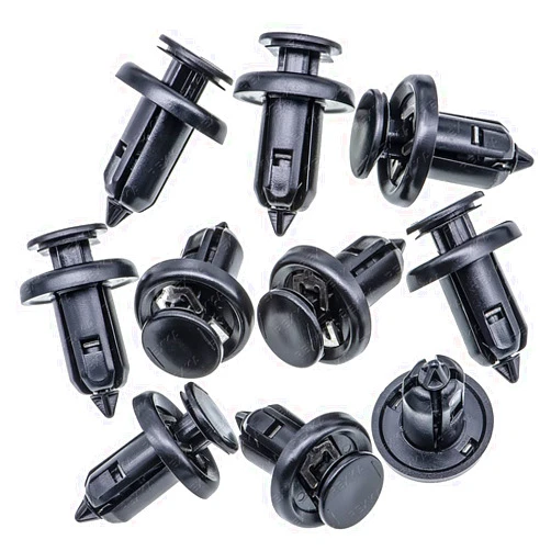 Rexka 10pcs Bumper Fender Grille Splash Shield Clips 91506-S9A-003 Stem Length 16 mm Compatible with Honda Acura Accord Civic CR-V Odyssey MDX RDX TSX TL ILX