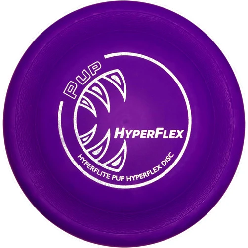Hyperflite Pup HyperFlex dog flying disc • canine competition-approved flying disc • soft and flexible • puncture resistant • 7 inch • purple