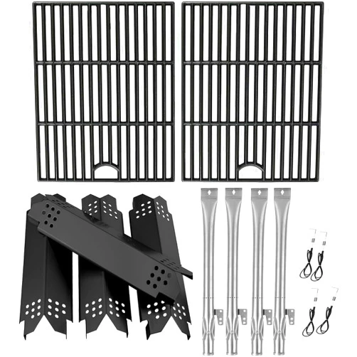 BBQration Replacement Parts for Nexgrill 4-Burner 720-0830 720-0830H 720-0830A 720-0830HR 720-0830T, Cooking Grate, Heat Shield and Burner Kit for Nexgrill Replacement Parts 4-Burner